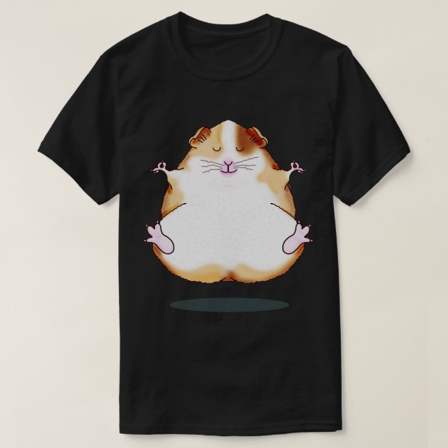 Zen Guinea Pig Meditating T-Shirt (Design Front)