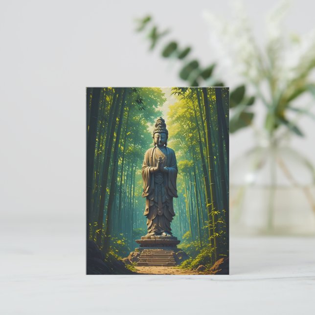 Zen in the Bamboo Grove Postcard (Standing Front)