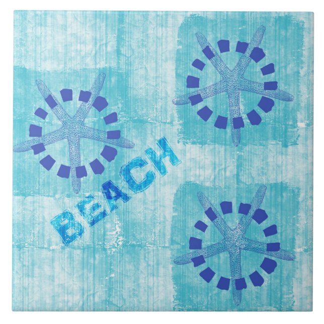 Zen Inspired Beach Theme Starfish Tile (Front)