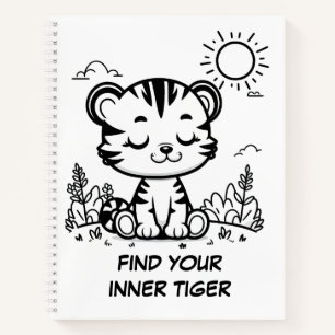 Zen Kawaii Tiger Carnet mignon Mindfulness Journal