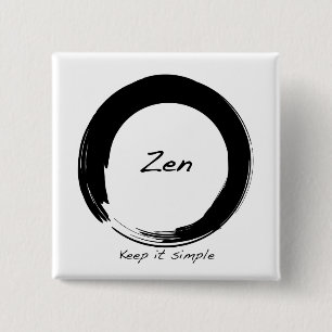 Zen: Keep it simple 2 Inch Square Button