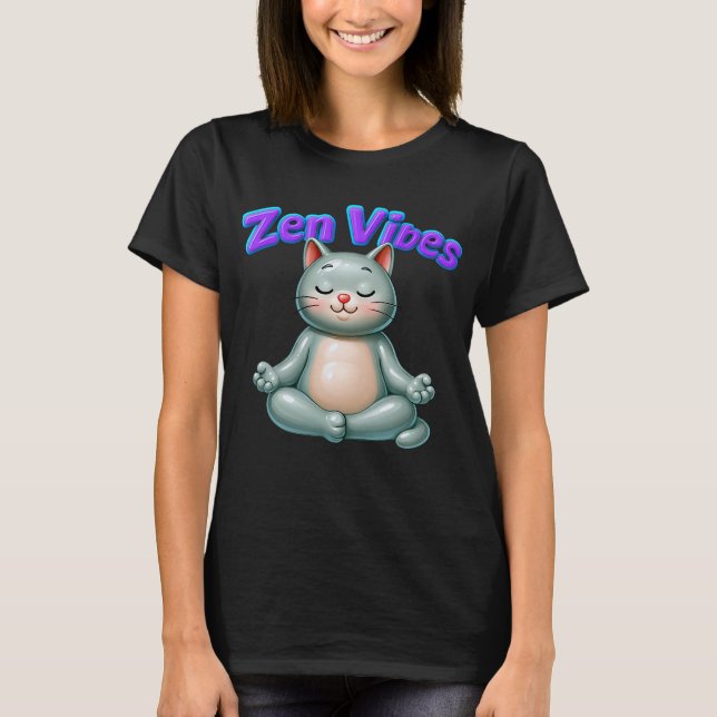 Zen Kitty Vibes T-Shirt (Front)