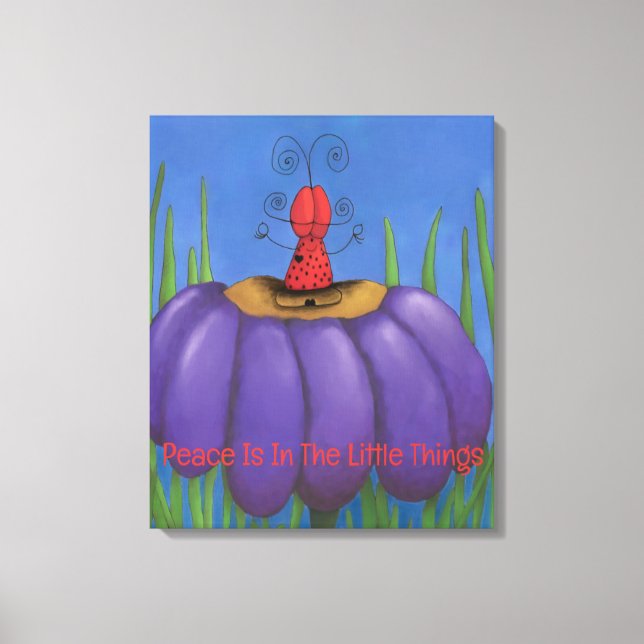 Zen Ladybug Canvas Print (Front)