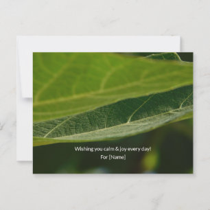 Zen Leaf Postcard – Personalized Nature GrPostcard