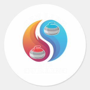 Zen Life And Curling Ice Sports Gift Classic Round Sticker