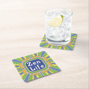Zen Life for me Square Paper Coaster