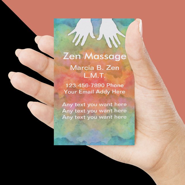 Zen Massage Business Card Template (Creator Uploaded)