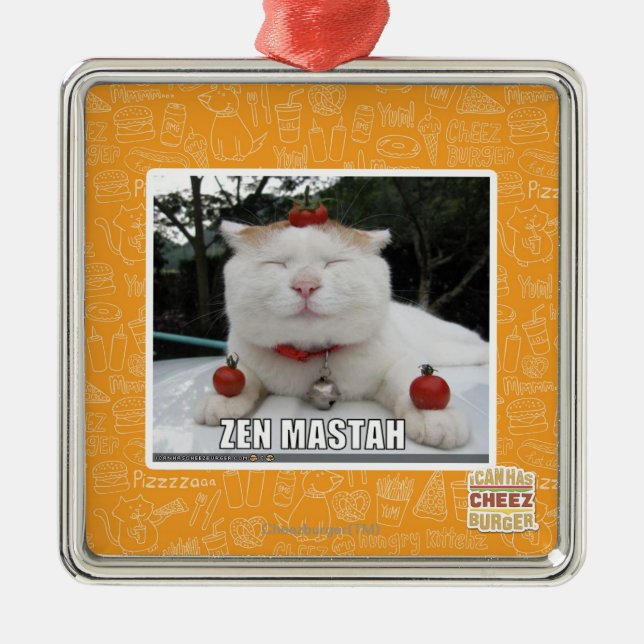 Zen Mastah Metal Ornament (Front)
