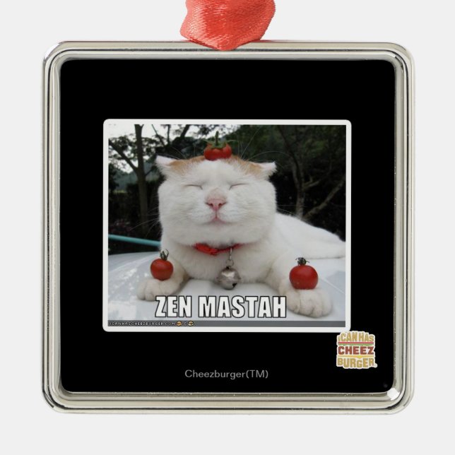 Zen Mastah Metal Ornament (Front)