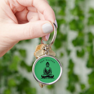 Zen Master - Buddha meditation Green Keychain