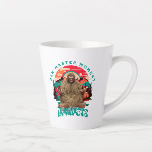 Zen Master Moment Bigfoot Meditation Retro Art Latte Mug