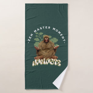 Zen Master Moment Namaste - Bigfoot Maditation Bath Towel