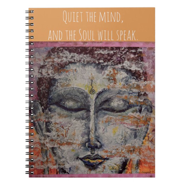 Zen Meditation Buddha Art Spiral Notebook (Front)
