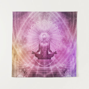 Zen Meditation Mandala Wall Tapestry