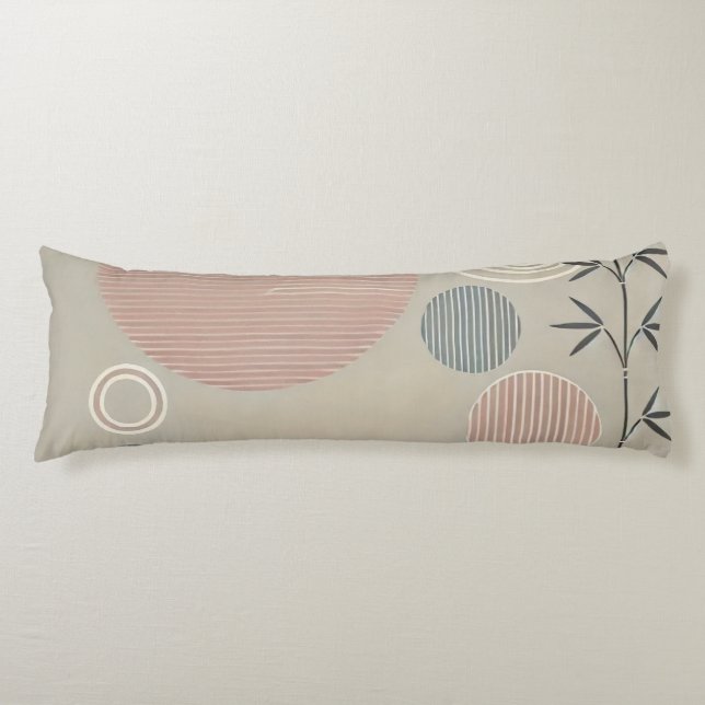 Zen Minimalist Design Body Pillow (Front)
