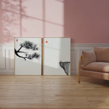 Zen Minimalist Wall Art Set - Nature Ink Decor Com