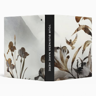 Zen Misty Mountain Birds Minimalist Nature Binder
