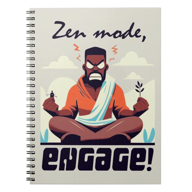 Zen Mode, Engage! ⚡ Adulting is a Glitch Notebook (Front)