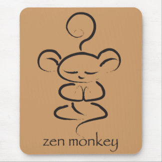 Zen Monkey Mouse Pad