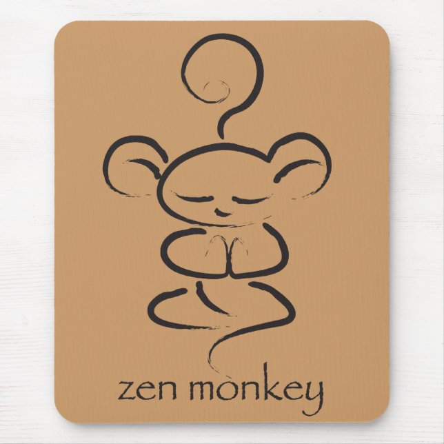 Zen Monkey Mouse Pad (Front)