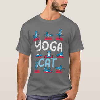 Zen Namaste Animal Meditation Cat Yoga girl T-Shirt