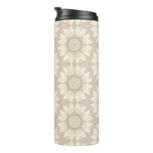 Zen neutral flowers thermal tumbler