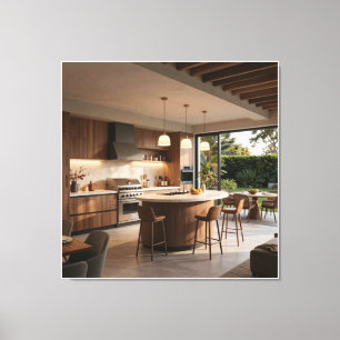 Zen Outdoor Kitchen Concept Canvas Print