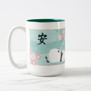 Zen Panda Mug (Plum Blossoms)