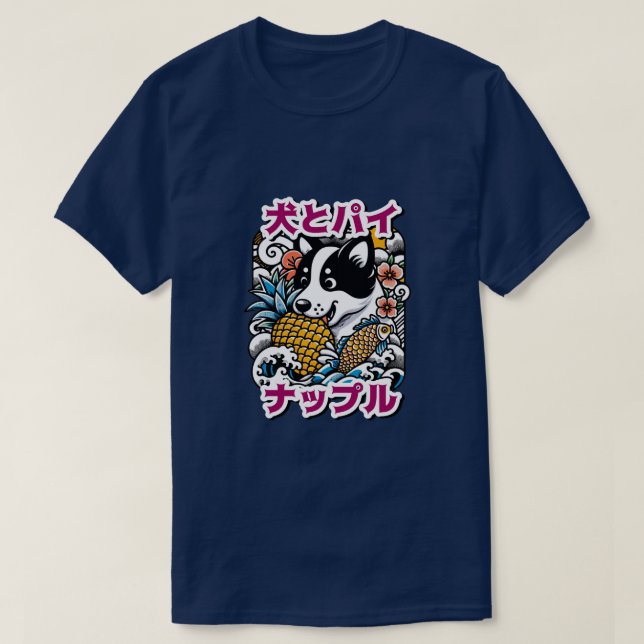 Zen Paws - Dog & His Pineapple T-Shirt (Design Front)