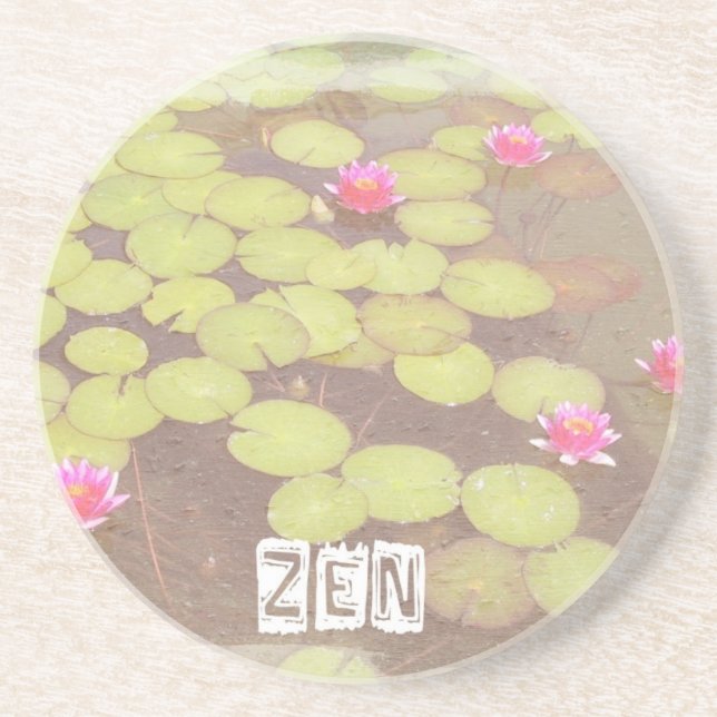 Zen Pink Lotus Coaster (Front)