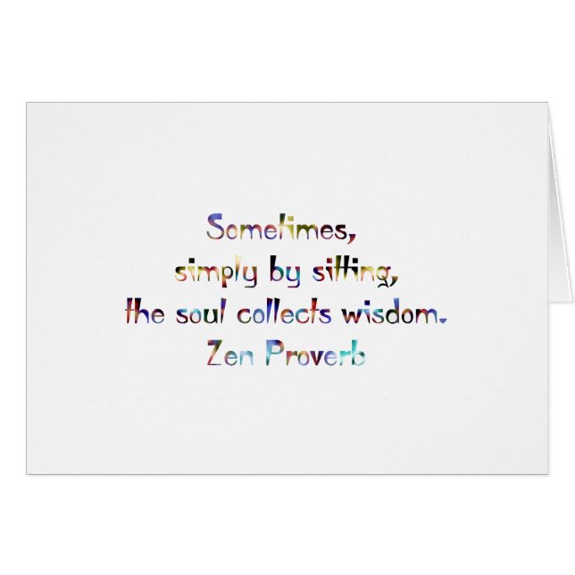 Zen Proverb-Yoga/Meditation (Front Horizontal)