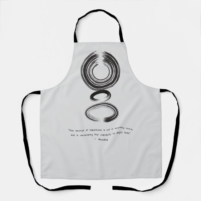 Zen Quote: Wisdom and Meditation Apron (Front)