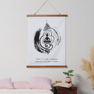 Zen Quote: Wisdom and Meditation Hanging Tapestry