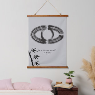 Zen Quote: Wisdom and Meditation Hanging Tapestry