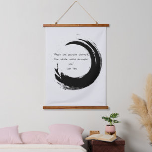 Zen Quote: Wisdom and Meditation Hanging Tapestry