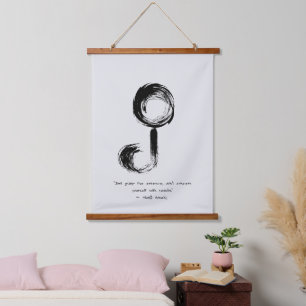 Zen Quote: Wisdom and Meditation Hanging Tapestry