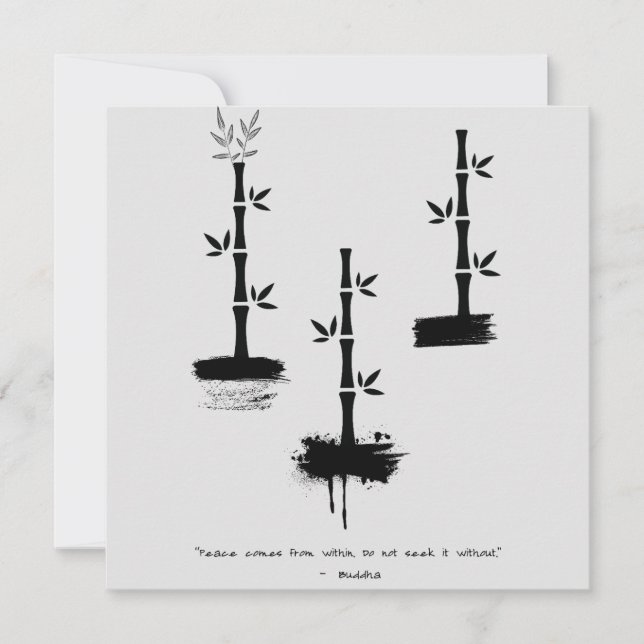 Zen Quote: Wisdom and Meditation Invitation (Front)
