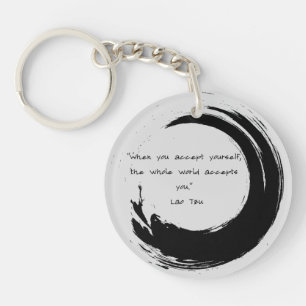 Zen Quote: Wisdom and Meditation Keychain