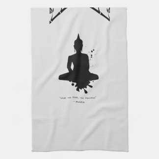 Zen Quote: Wisdom and Meditation Kitchen Towel