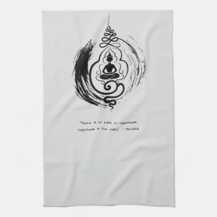 Zen Quote: Wisdom and Meditation Kitchen Towel