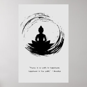 Zen Quote: Wisdom and Meditation Poster
