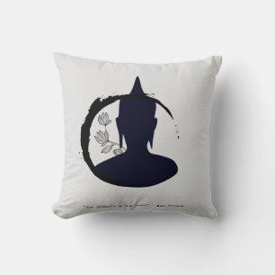 Zen Quote: Wisdom and Meditation Throw Pillow