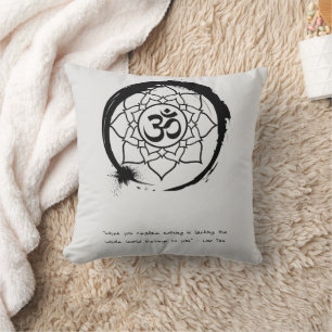 Zen Quote: Wisdom and Meditation Throw Pillow