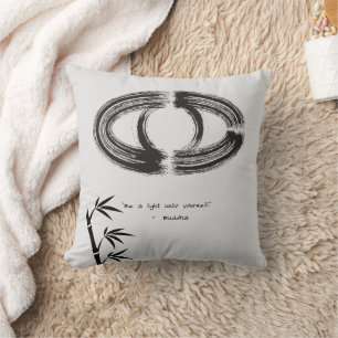 Zen Quote: Wisdom and Meditation Throw Pillow