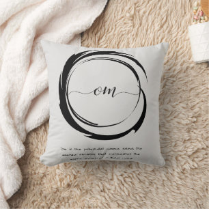 Zen Quote: Wisdom and Meditation Throw Pillow