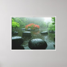 Zen Rain Garden with Vibrant Maple |