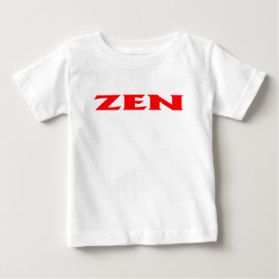 Zen red baby white shirt