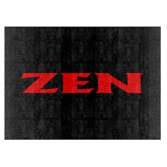 Zen red black glass cutting board (Front)