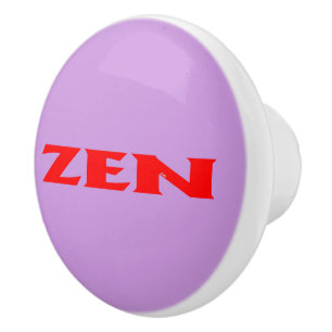 Zen red lilac ceramic knob