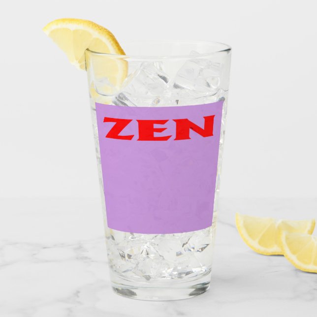 Zen red lilac glass tumbler (Front Ice)